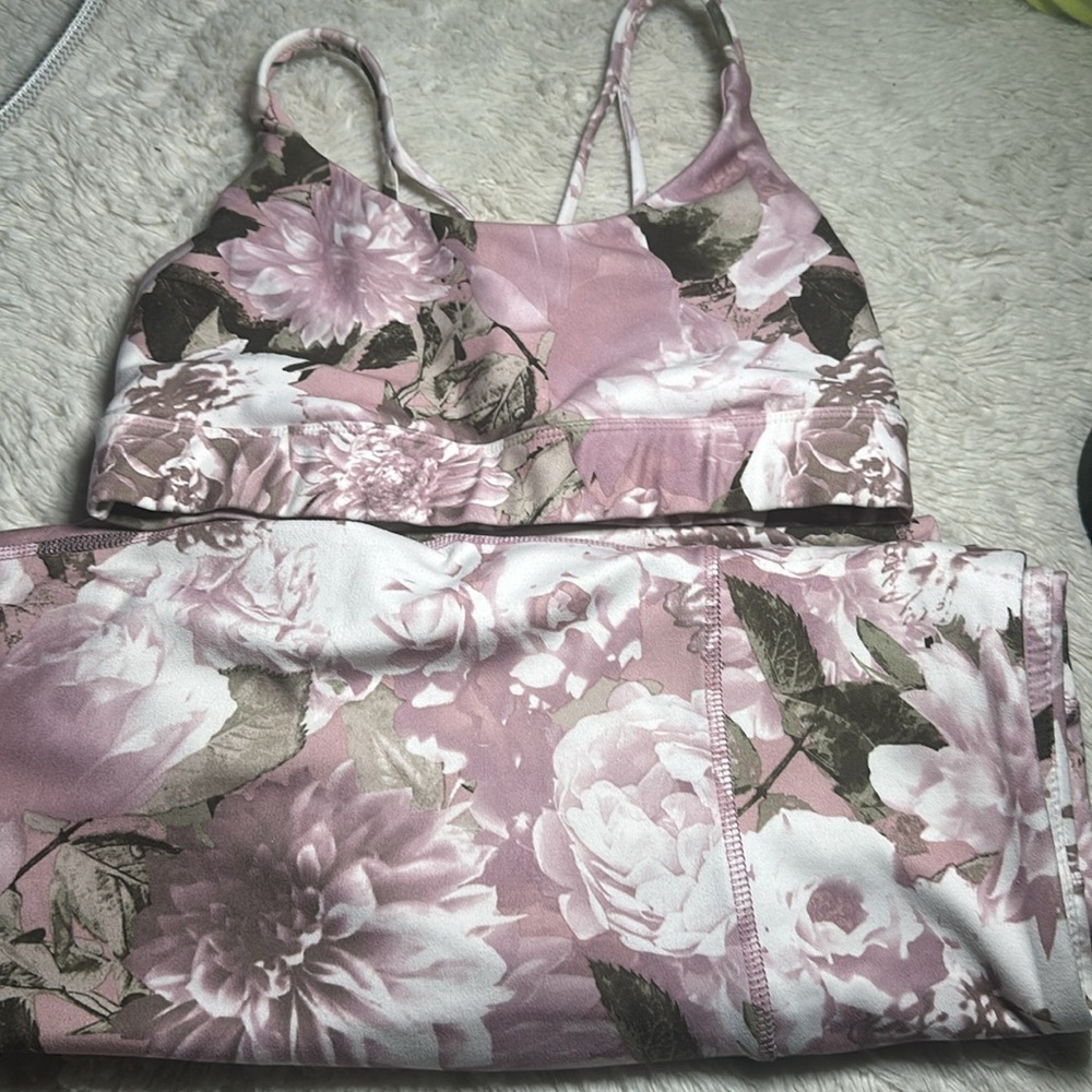 Floral pink workout outfit ❤️sz sm